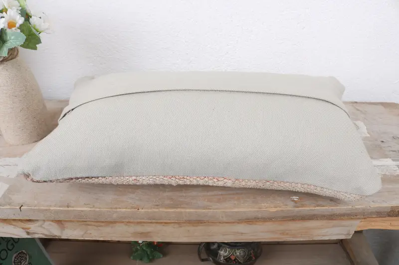 Handmade Kilim Cushion, Shabby Chic Cushion, Pillow Sham, Kilim Cushion Sham, Interior Designer Pillow, 8x16 White Pillow Sham - 7