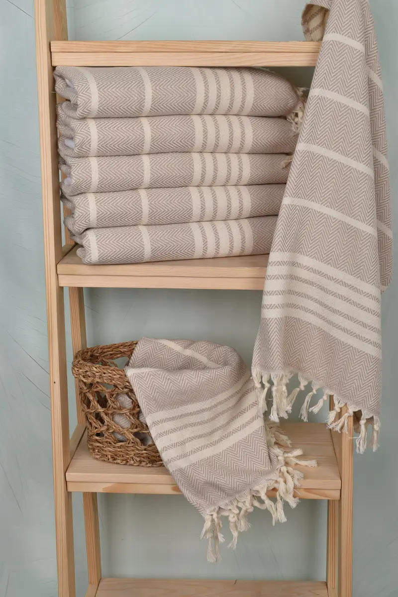 40x20 Cotton Striped Towel, Xmas Gifts, Monogrammed Hand Towel, Personalized Dish Towel, Wedding Gift, Bridesmaid Favors, Best Wedding Gift - 3