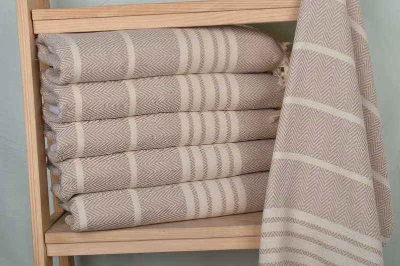 40x20 Cotton Striped Towel, Xmas Gifts, Monogrammed Hand Towel, Personalized Dish Towel, Wedding Gift, Bridesmaid Favors, Best Wedding Gift - 2