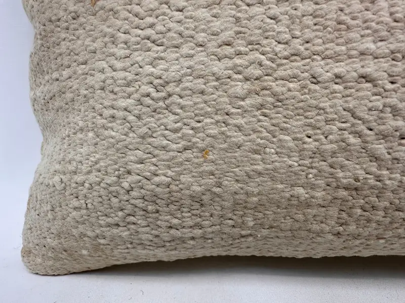 Floor Cushion Cover, Ottoman Pillow Sham, Antique Pillows, Pillow for Sofa, 12x20 White Cushion Cover, Pillow Case, Vintage Kilim Throw Pillow - 2