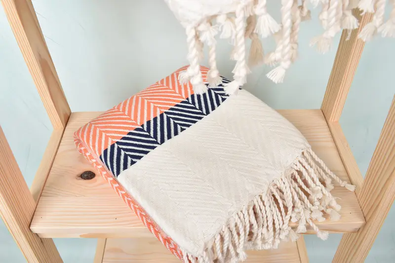 Personalized Towel, Gift For Bride, Hammam towel, Wedding Anniversary Gift, 84x40 Cotton Striped Towel, Turkish Towel Set, Best Beach Towel - 5