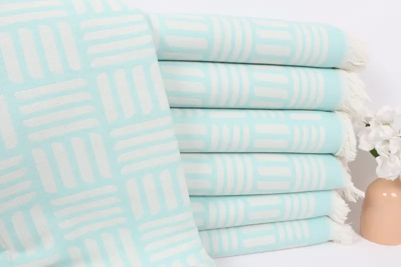 Bridesmaid Gifts, Bridal Shower Gift, Wedding Gift Ideas, Personalized Home Gift Wedding, 96x88 Cotton Geometric Towel, Personalized Blanket - 1