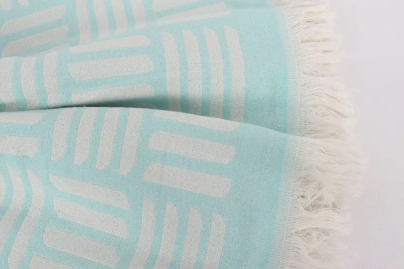 Bridesmaid Gifts, Bridal Shower Gift, Wedding Gift Ideas, Personalized Home Gift Wedding, 96x88 Cotton Geometric Towel, Personalized Blanket - 8