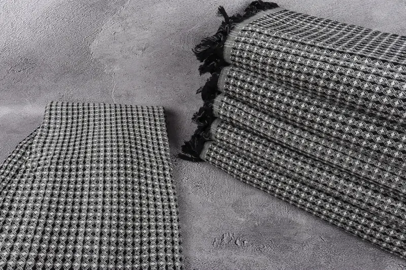 Couch Throw, Christmas Tablecloth, Housewarming Gift, Monogram Blanket, 96x70 Cotton Striped Towel, Turkish Towel Blanket, Boho Throw Blankets - 2