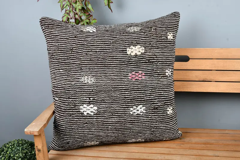 Handmade Kilim Cushion, Kilim Pillow, Vintage Kilim Pillow, Pillow Sham, Custom Pillow Case, 28x28 White Pillow, Traditional Pillow Cover - 1