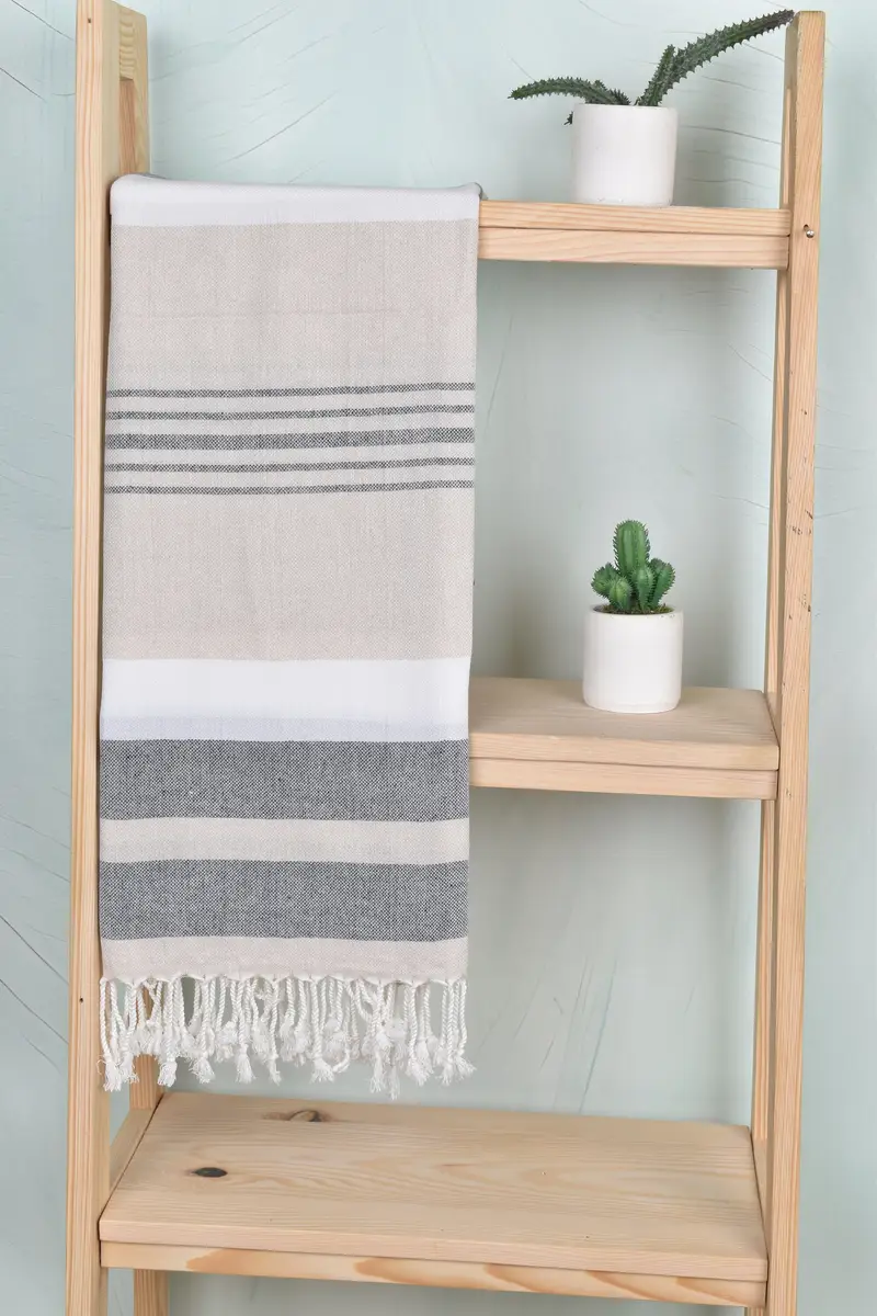 Personalized Towel, Absorbent towel, Gym Towel, Turkish towel, Spa Towel, Bridesmaid Gifts Personalized, Travel Towel, 70x40 Cotton Striped Towel - 8