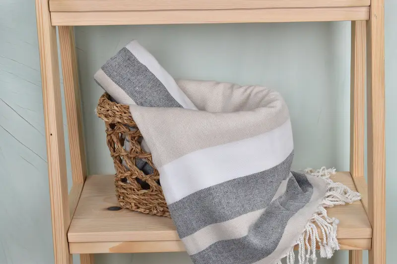 Personalized Towel, Absorbent towel, Gym Towel, Turkish towel, Spa Towel, Bridesmaid Gifts Personalized, Travel Towel, 70x40 Cotton Striped Towel - 4
