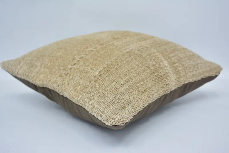 Turkish Kilim Pillow, Sofa Pillow Sham, Kilim Pillow, Chair Pillow Cover, Cushion Case, Kilim Pillow Cover, 12x12 Beige Cushion Cover - 6