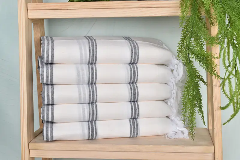 70x40 Cotton Striped Towel, Monogrammed Beach Towel, Absorbent towel, Bridesmaid Gifts Personalized, Personalized Bridesmaid Gift, Turkish Towel Set - 1