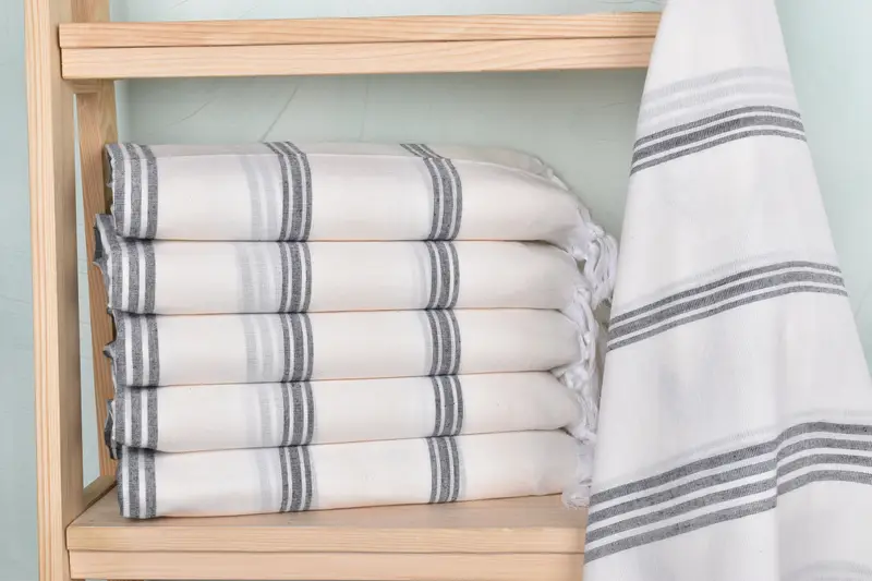 70x40 Cotton Striped Towel, Monogrammed Beach Towel, Absorbent towel, Bridesmaid Gifts Personalized, Personalized Bridesmaid Gift, Turkish Towel Set - 2