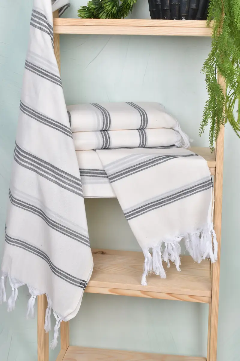 70x40 Cotton Striped Towel, Monogrammed Beach Towel, Absorbent towel, Bridesmaid Gifts Personalized, Personalized Bridesmaid Gift, Turkish Towel Set - 6