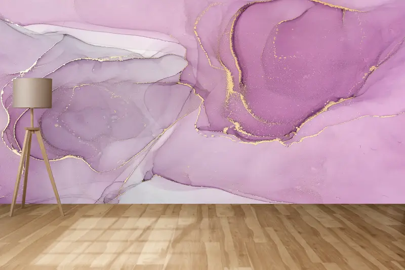Abstract Wall Print, Wall Paper Peel and Stick, Custom Wall Paper, 3d Wall Paper, Modern Wall Paper, , Pink Marble Wall Print, - 8