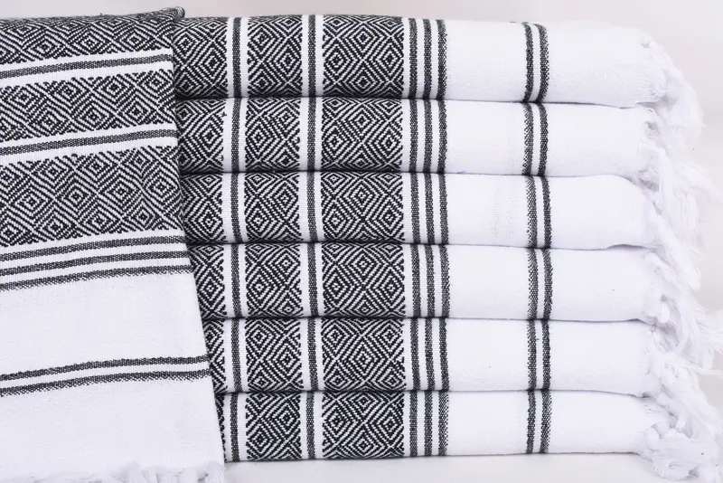Merry Christmas Gifts, Wedding Anniversary Gift, Personalized Dish Towel, Wedding Favors, Gym Towel, Monogram Hand Towel, 40x18 Cotton Diamond Towel - 1