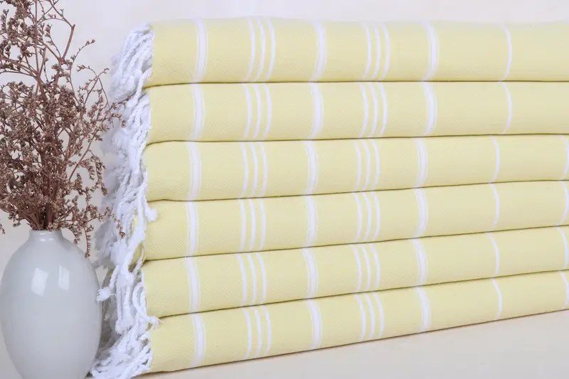 Bride Gift Lemon Yellow Cotton Tea Towel, 24x40 Inches, Bath Towel