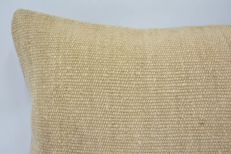 Turkish Pillow, Vintage Kilim Pillow, Pillow, Square Throw Pillow Case, Southwestern Pillow Cover, 12x20 Beige Pillow Sham, Kilim Pillow Cover - 2