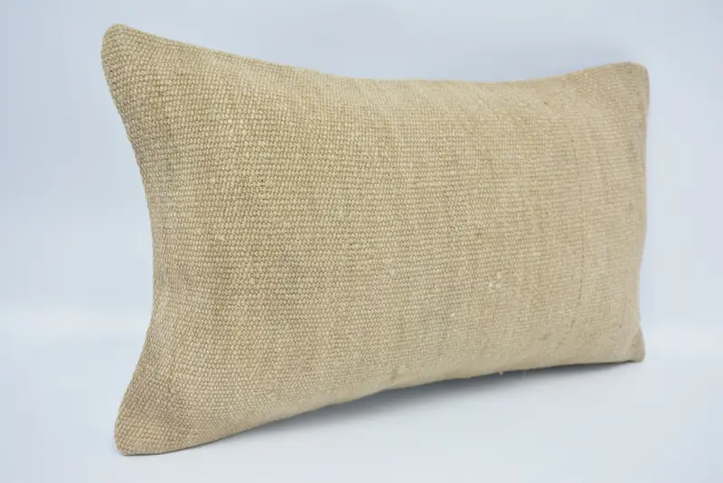 Turkish Pillow, Vintage Kilim Pillow, Pillow, Square Throw Pillow Case, Southwestern Pillow Cover, 12x20 Beige Pillow Sham, Kilim Pillow Cover - 3