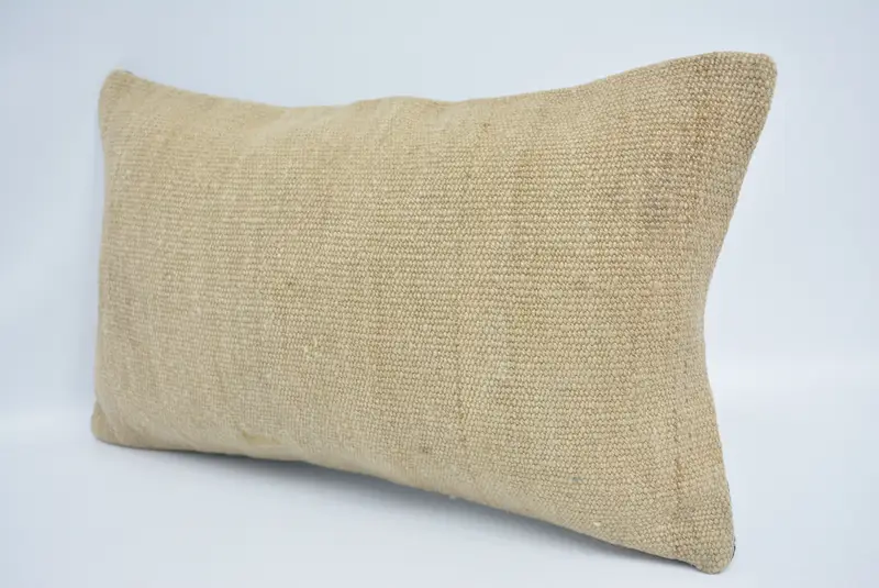 Turkish Pillow, Vintage Kilim Pillow, Pillow, Square Throw Pillow Case, Southwestern Pillow Cover, 12x20 Beige Pillow Sham, Kilim Pillow Cover - 4