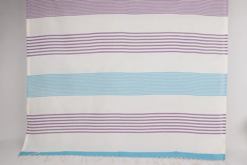 Sand-resistant towel, Boyfriend Christmas Gift, Lightweight Turkish towel, Turkish Towel Personalized, 70x40 Cotton Striped Towel, Embroidered Towel - 8