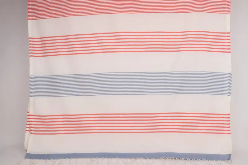 Sand-resistant towel, Boyfriend Christmas Gift, Lightweight Turkish towel, Turkish Towel Personalized, 70x40 Cotton Striped Towel, Embroidered Towel - 7