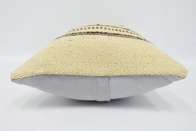 Cushion, Gift Pillow, 12x20 Beige Pillow Case, Bolster Throw Pillow Case, Vintage Kilim Throw Pillow, Handmade Pillow Sham, Vintage Kilim Pillow - 5