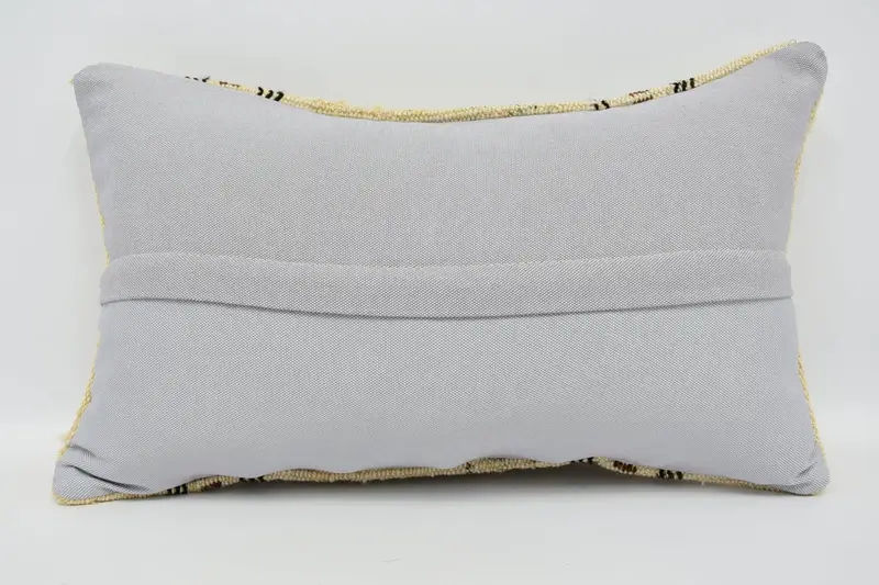 Cushion, Gift Pillow, 12x20 Beige Pillow Case, Bolster Throw Pillow Case, Vintage Kilim Throw Pillow, Handmade Pillow Sham, Vintage Kilim Pillow - 6