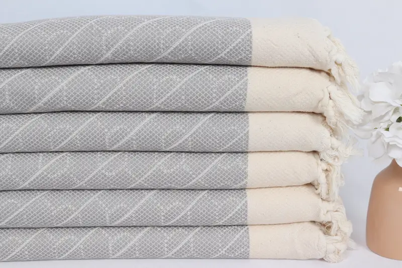 Personalized Kitchen Towel, Wedding Day Gift For Bride, Personalized Dish Towel, Monogrammed Hand Towel, 36x18 Cotton Geometric Towel, Summer Towel - 3