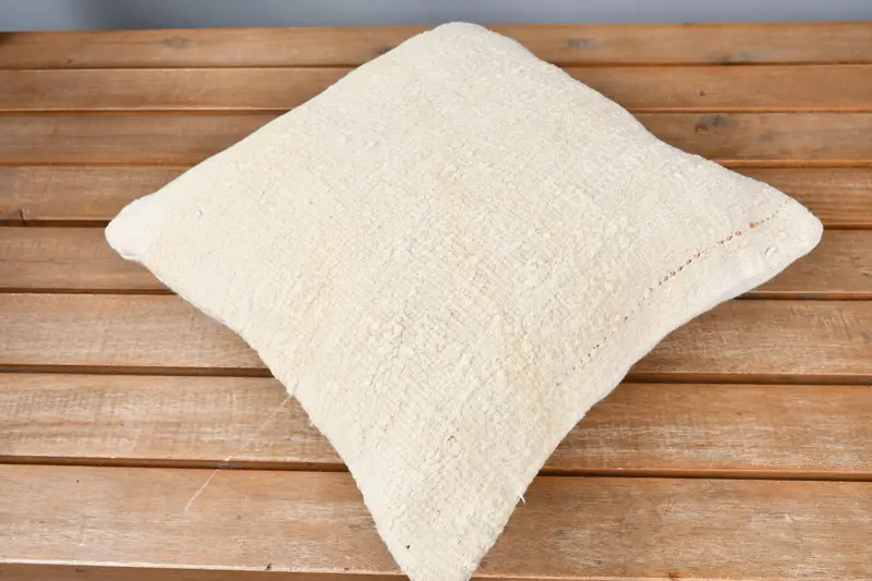 Personalized Gift Pillow Cushion Cover, Gift Pillow, 12x12 Beige Cushion, Antique Pillows, Cotton Pillow Sham, Pillow Case, Kilim Pillow Cover - 2