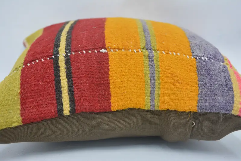 Pillow Cover, Bench Cushion Cover, Luxury Pillow Cover, Turkish Kilim Pillow, Pillow for Sofa, 12x12 Red Pillow Case, Kilim Pillow - 5