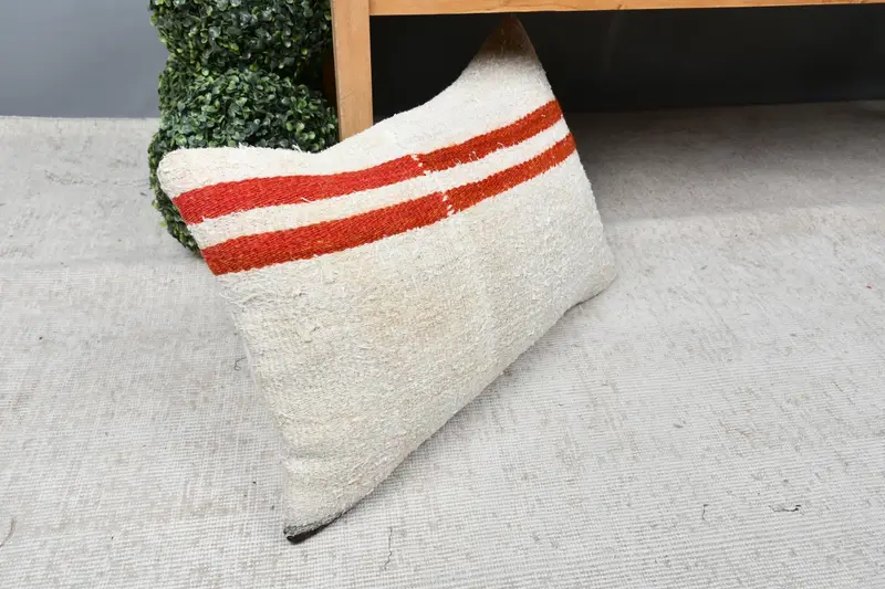 16x24 Beige Pillow Sham, Kilim Pillow Cover, Pillow Sham, Outdoor Patio Pillow Cover, Ethnical Kilim Rug Pillow, Gift Pillow, Yoga Cushion Case - 7