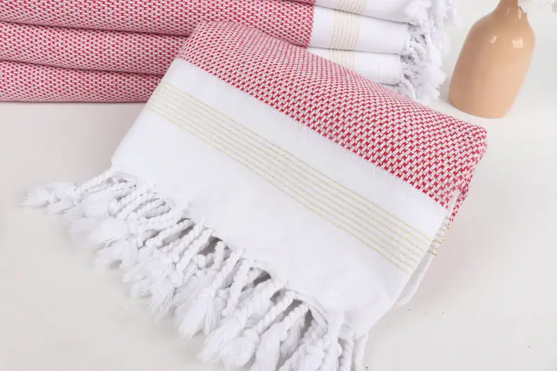 Merry Christmas Gifts, Handwoven Turkish Towel, Custom Wedding Towel, Luxury towel, Personalized Towel, 70x40 Cotton Striped Towel, Peshtemal Towel - 4