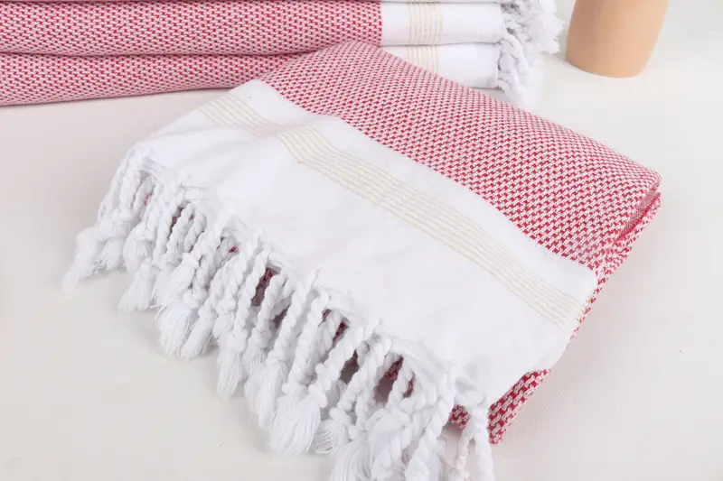 Merry Christmas Gifts, Handwoven Turkish Towel, Custom Wedding Towel, Luxury towel, Personalized Towel, 70x40 Cotton Striped Towel, Peshtemal Towel - 5
