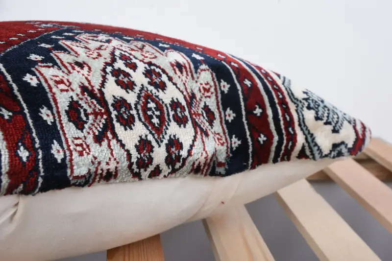 Kilim Rug Cushion Cover, Pillow for Couch, 16x16 Red Pillow Sham, Antique Pillows, Neutral Pillow Cover, Pillow, Boho Pillow Sham Cover - 7