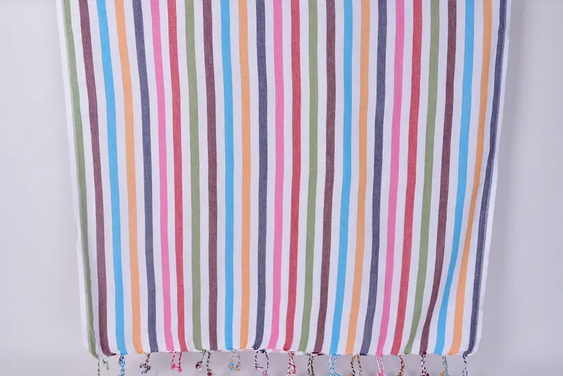 Bachelorette Gifts, Personalized Bridesmaid Gift, Valentines Gift, Yoga Towel, Beach towel, Handwoven Turkish bath towel, 70x40 Cotton Striped Towel - 1