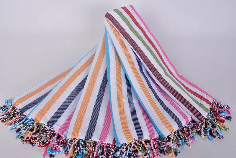 Bachelorette Gifts, Personalized Bridesmaid Gift, Valentines Gift, Yoga Towel, Beach towel, Handwoven Turkish bath towel, 70x40 Cotton Striped Towel - 5