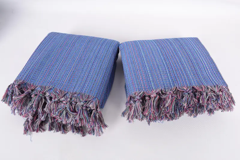 Organic Throw, Turkish Blanket, Gift For The Home Decor, Embroidery Bedspread, 92x88 Cotton Geometric Towel, Monogram Blanket, Decorative Blanket - 6