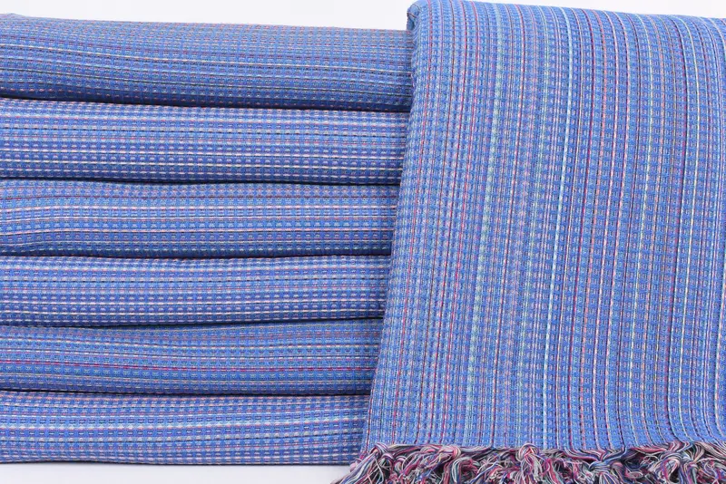 Organic Throw, Turkish Blanket, Gift For The Home Decor, Embroidery Bedspread, 92x88 Cotton Geometric Towel, Monogram Blanket, Decorative Blanket - 2