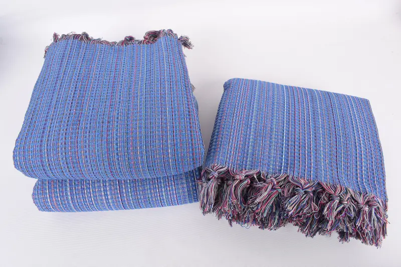 Organic Throw, Turkish Blanket, Gift For The Home Decor, Embroidery Bedspread, 92x88 Cotton Geometric Towel, Monogram Blanket, Decorative Blanket - 7