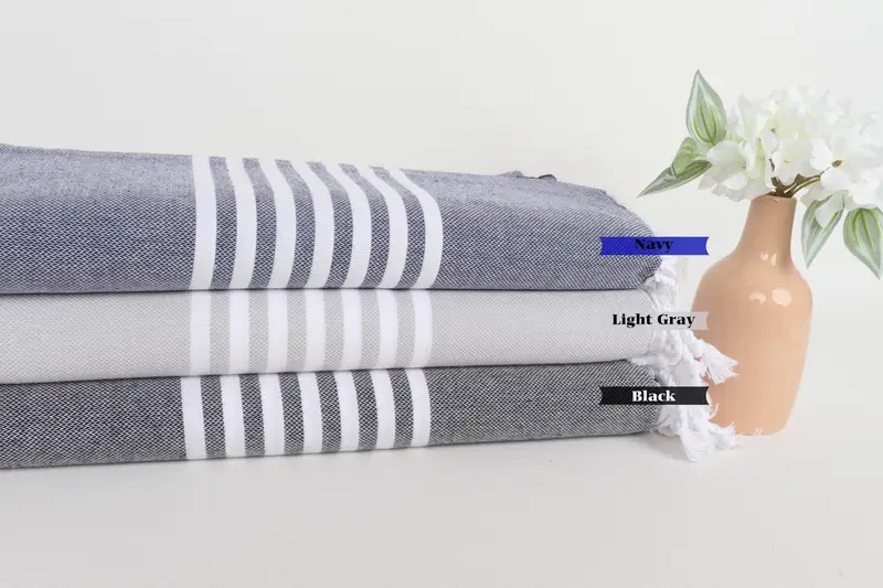 Spa Towel, Anniversary Gift For Her, Wedding Gifts Towel, 68x40 Cotton Striped Towel, Monogrammed Beach Towel, Personalized Wedding Gift - 1