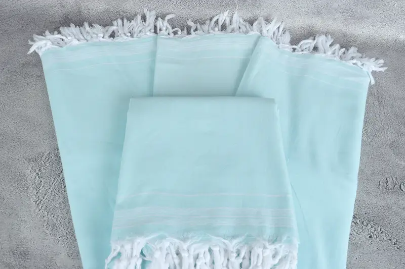 Thanksgiving Tablecloth, Monogram Blanket, Beach Wedding Favor, Bridal Shower Gift, Woven Blanket, Throw Blankets, 92x56 Cotton Striped Towel - 4