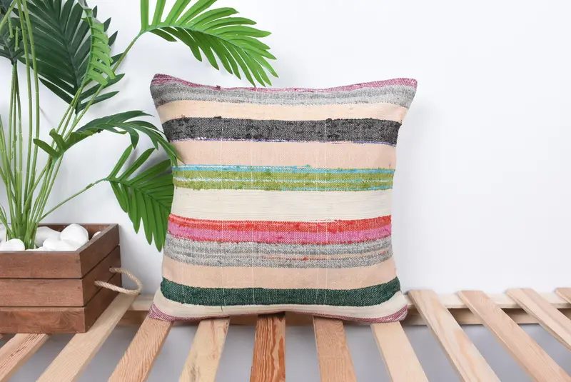 Pillow Cover, 16x16 Green Pillow Case, Gift Pillow, Interior Designer Pillow, Traditional Cushion, Farmhouse Cushion Cover, Turkish Pillow - 1