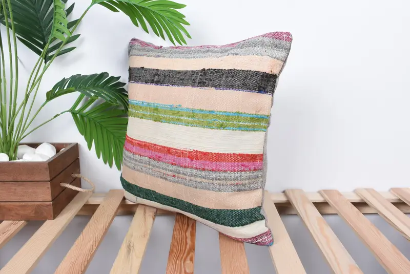 Pillow Cover, 16x16 Green Pillow Case, Gift Pillow, Interior Designer Pillow, Traditional Cushion, Farmhouse Cushion Cover, Turkish Pillow - 5