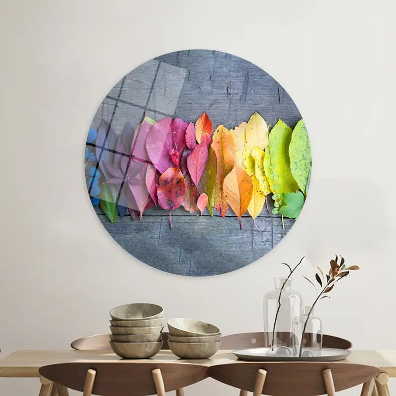 Leinwand mit Herbstblättern: Lebendige Blattkunst für Ihren Raum