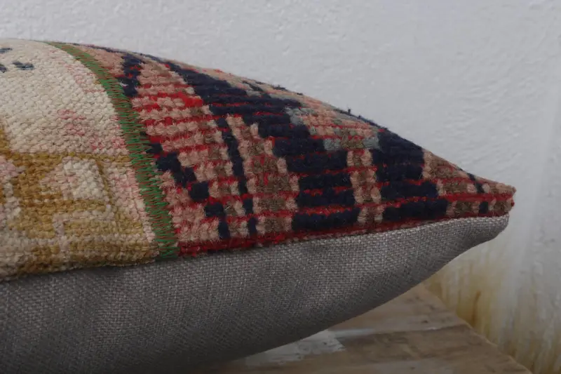 Interior Designer Pillow, Cushion Cover, Bed Cushion Cover, Boho Pillow, 16x16 Blue Cushion Cover, Bolster Cushion, Turkish Kilim Pillow - 6