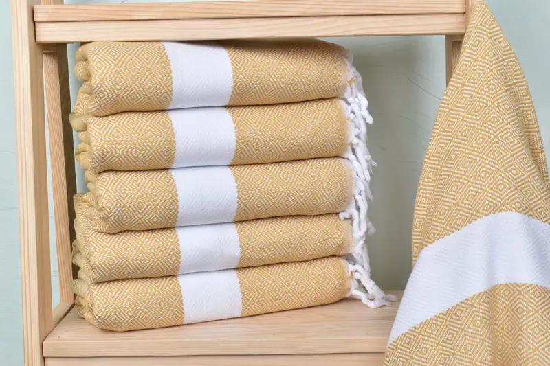 Bachelor Bachelorette Party Towel Mustard Cotton Linen, 40x71 Inches