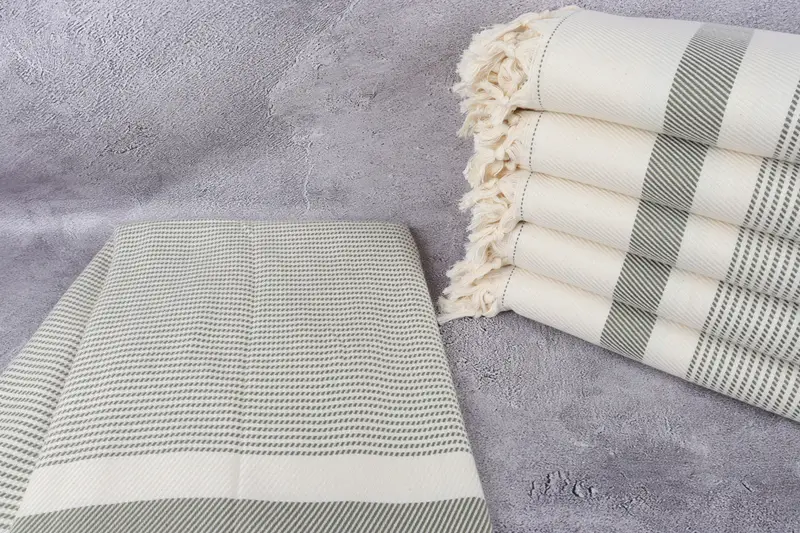 Aesthetic Blanket, Personalized Blanket, Woven Throw Blanket, Couch Throw, 88x80 Cotton Striped Towel, Custom Wedding Gifts, Monogram Beach Blanket - 2