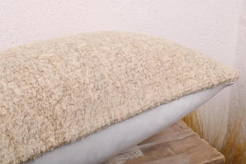 Kilim Cushion Sham, Pillow Case, 12x24 Beige Cushion Case, Pillow for Sofa, Rustic Pillow Sham, Handwoven Pillow, Handmade Kilim Cushion - 6