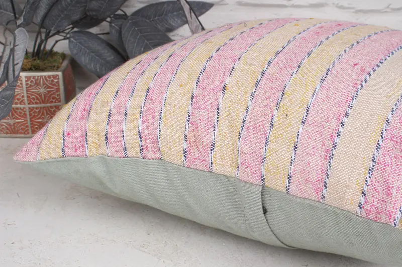 Tribal Pillow Case, Ethnic Throw Pillow Case, Pillow for Couch, Pillow Cover, 20x20 Pink Pillow, Kilim Pillow Cover, Throw Kilim Pillow - 7