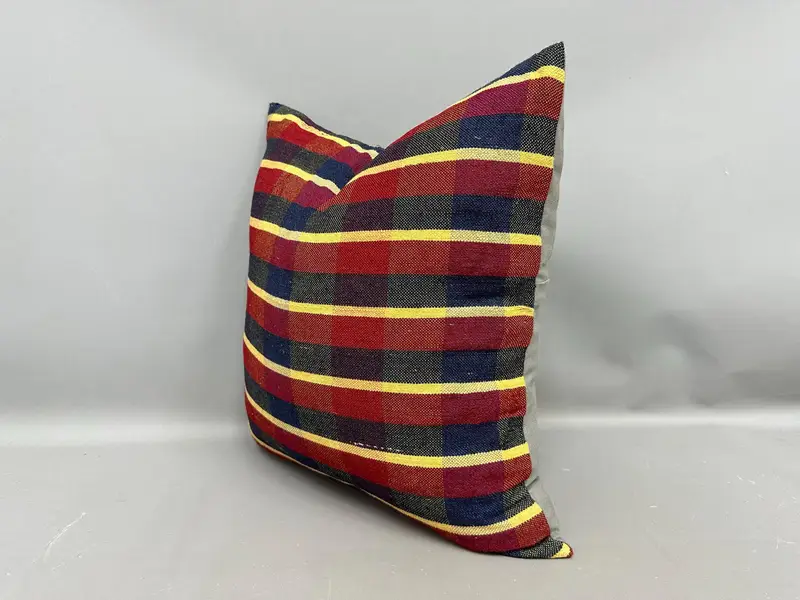 Accent Cushion, 20x20 Red Pillow Case, Antique Pillows, Cushion Case, Interior Designer Pillow, Vintage Kilim Pillow - 3