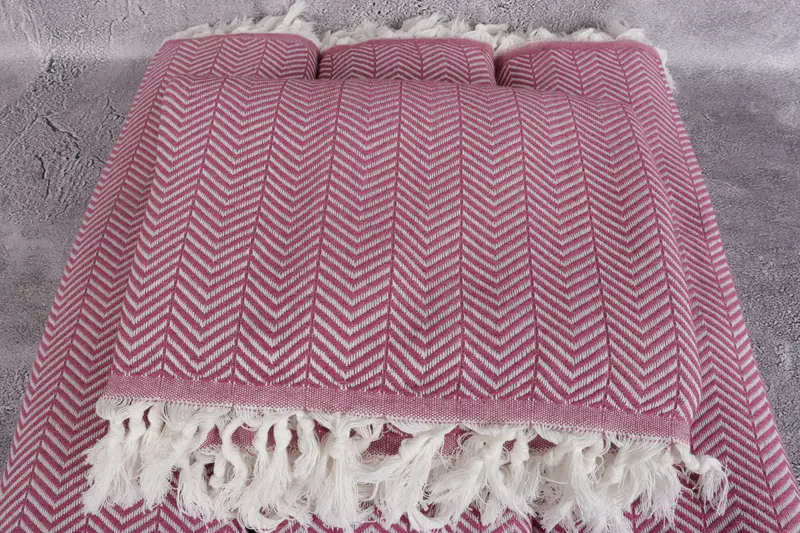 Boho Throw Blankets, Organic Throw, Best Wedding Gift, Throw Blanket Couch, Housewarming Gift, 92x76 Cotton Chevron Towel, Boyfriend Christmas Gift - 4