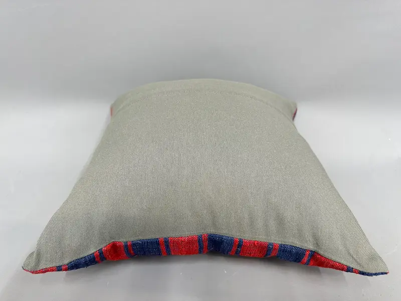 Handmade Pillow Cover, Ethnic Throw Pillow, Muted Pillow Sham, 18x18 Red Pillow, Pillow, Kilim Pillow, Turkish Kilim Pillow, Boho Pillow - 7